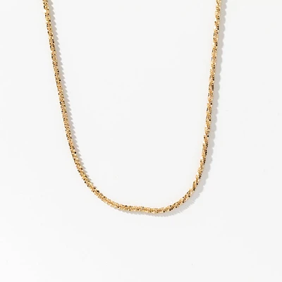 10K Yellow Gold 1.5mm Sparkle Chain (16")