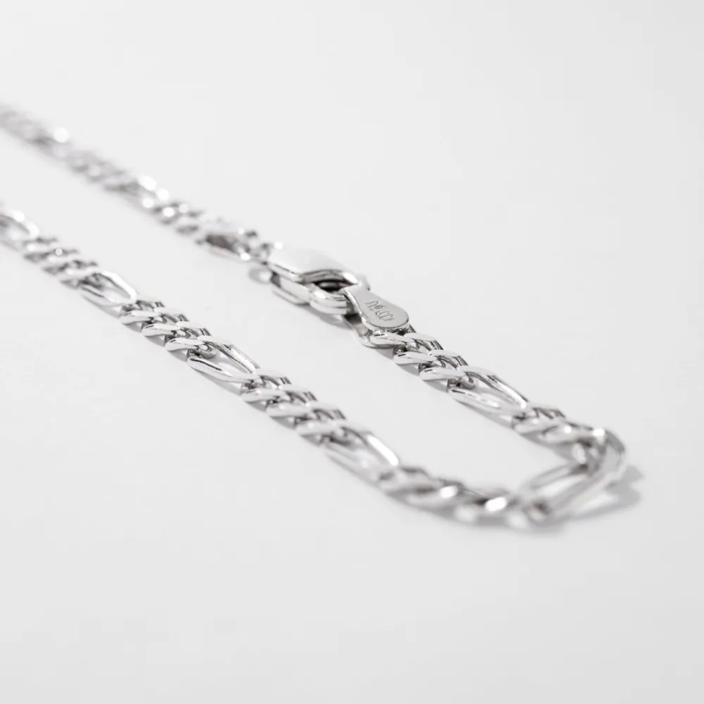 3mm Figaro Chain in Silver (22")