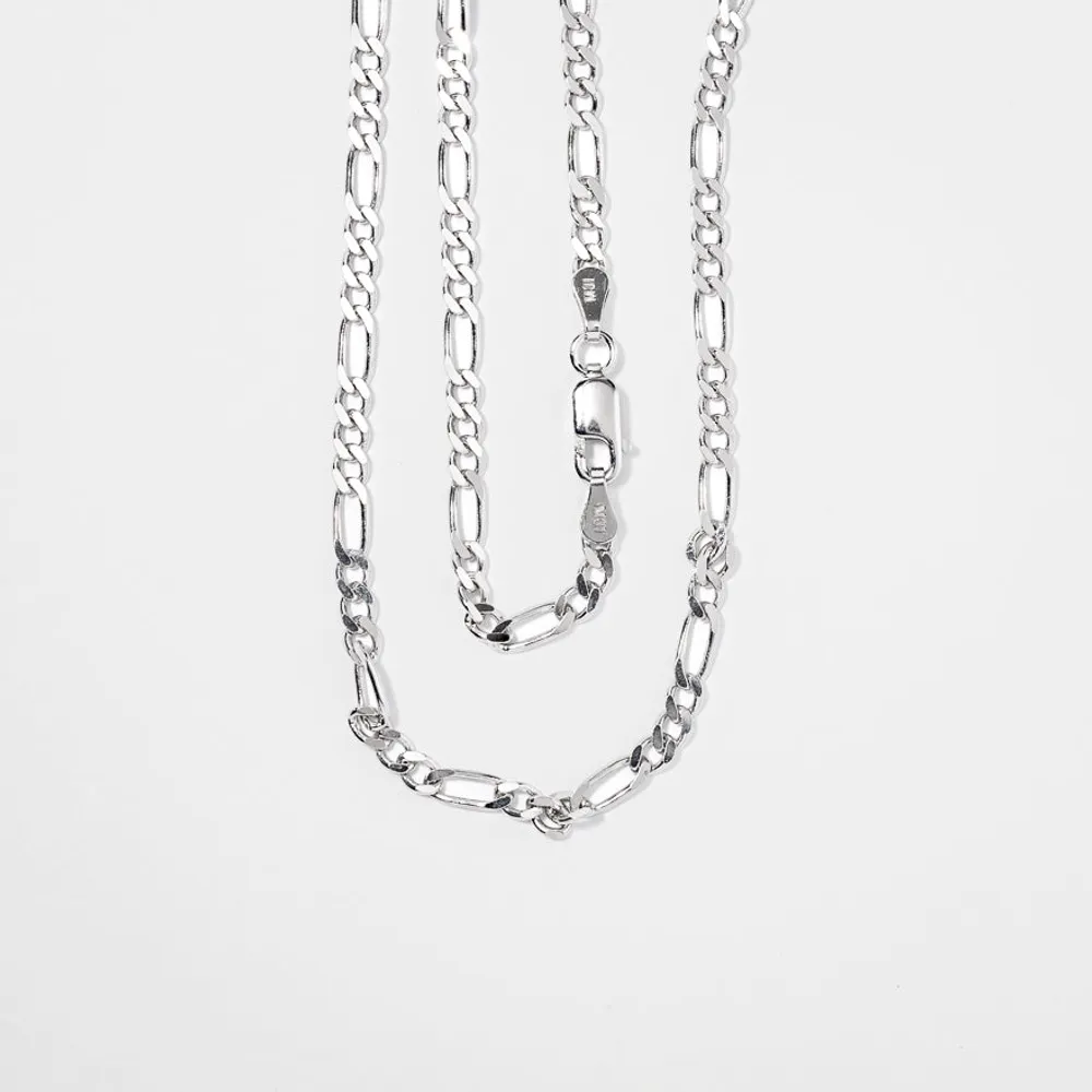 3mm Figaro Chain in Silver (22")