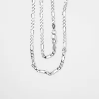 3mm Figaro Chain in Silver (22")