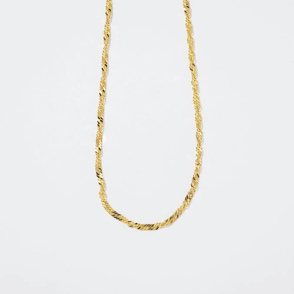 10K Yellow Gold 1.7mm Singapore Chain (20")