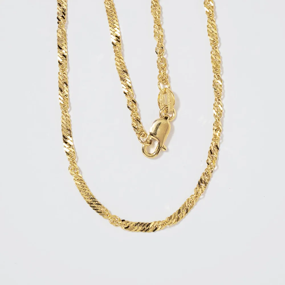 10K Yellow Gold 1.7mm Singapore Chain (16")