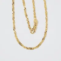 10K Yellow Gold 1.7mm Singapore Chain (20")