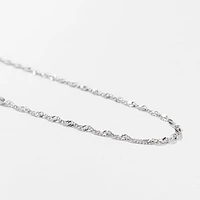 10K White Gold 1.7mm Singapore Chain (18")