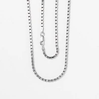 2.3mm Silver Box Chain (22")