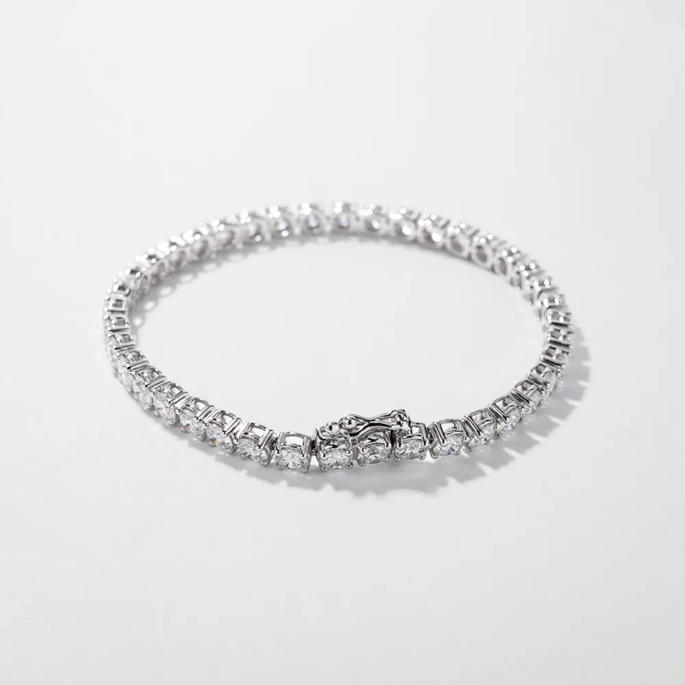 Lab Grown Diamond Tennis Bracelet in 14K White Gold (10.00 ct tw)