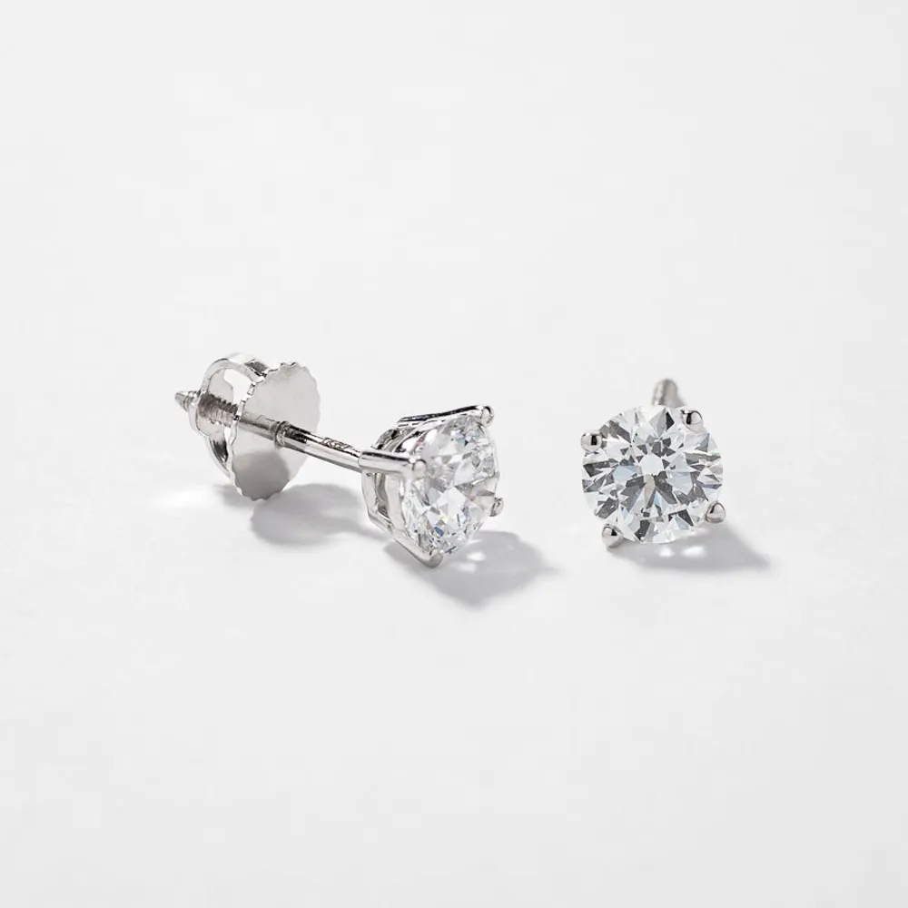 Lab Grown Diamond Stud Earrings in 14K Gold (1.00 ct tw