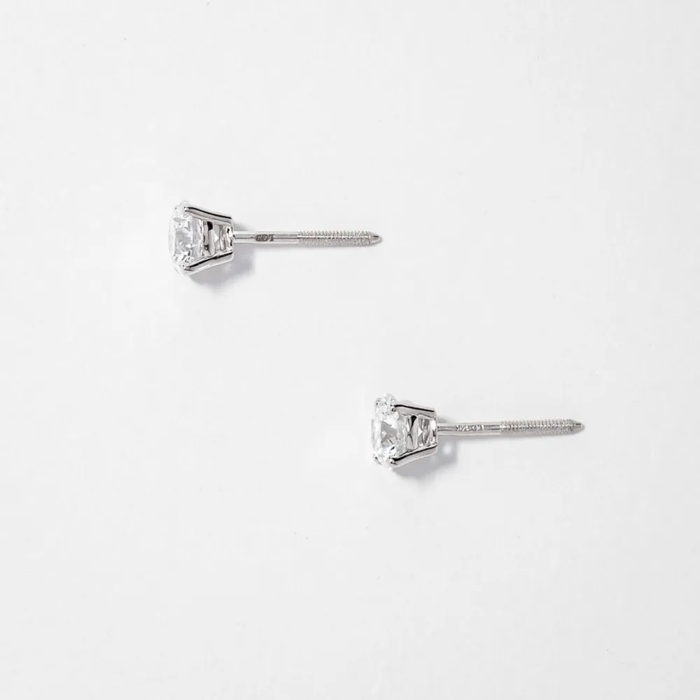 Lab Grown Diamond Stud Earrings in 14K Gold (1.00 ct tw