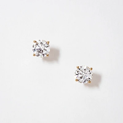 Lab Grown Diamond Stud Earrings in 14K Yellow Gold (1.00 ct tw)