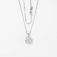 Lab Grown Diamond Necklace in 14K White Gold (1.34 ct tw)