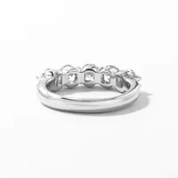 Five Stone Lab Grown Diamond Anniversary Ring 14K White Gold (2.00c