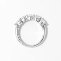 Five Stone Lab Grown Diamond Anniversary Ring 14K White Gold (2.00c