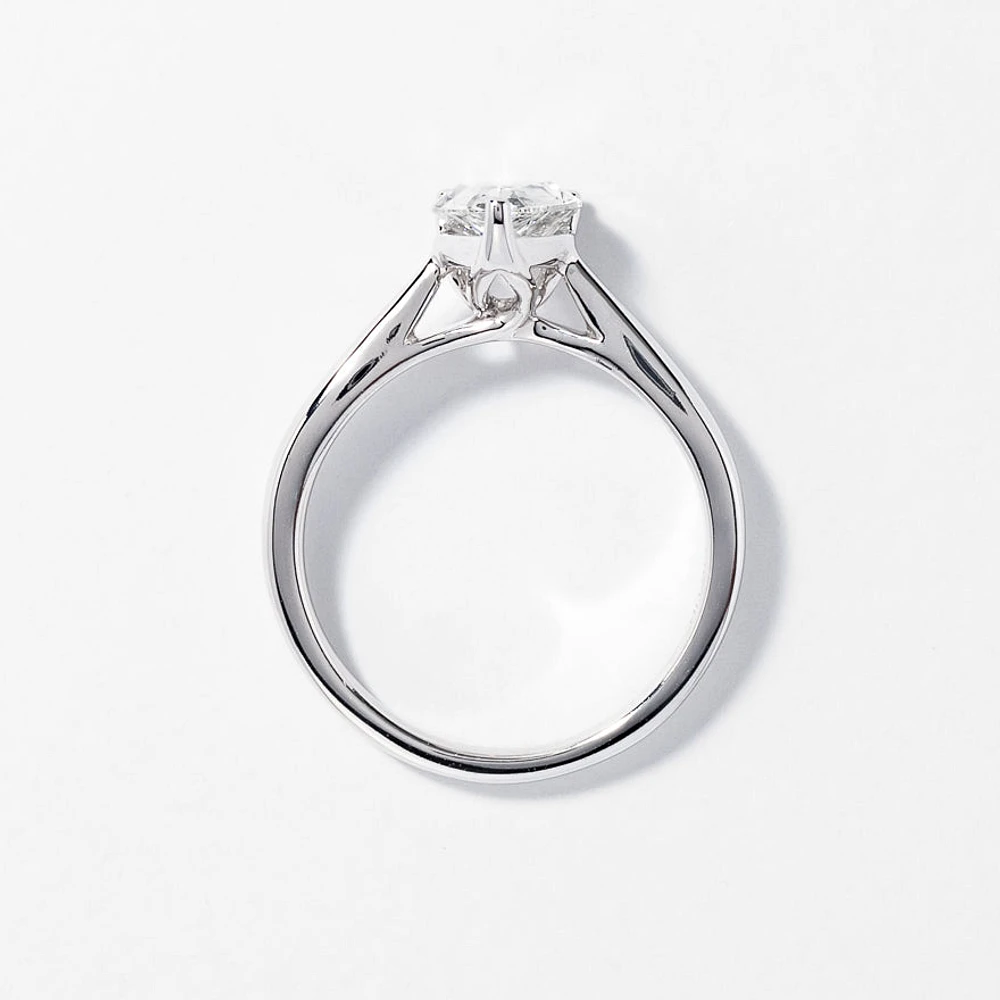 Pear Cut Lab Grown Diamond Engagement Ring 14K White Gold (1.50 ct