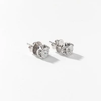 Lab Grown Diamond Stud Earrings in 14K White Gold ( ct tw