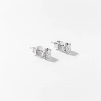 Lab Grown Diamond Stud Earrings in 14K White Gold ( ct tw