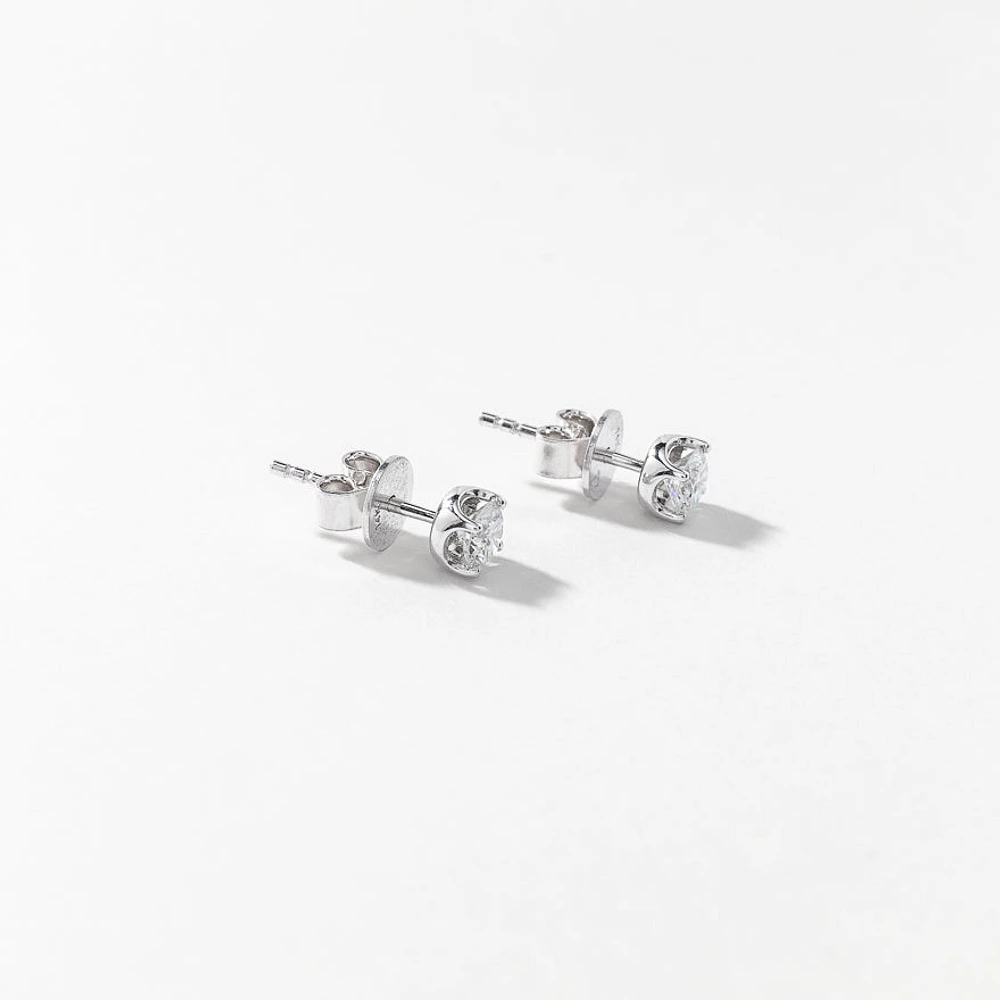 Lab Grown Diamond Stud Earrings in 14K White Gold (0.30 ct tw)