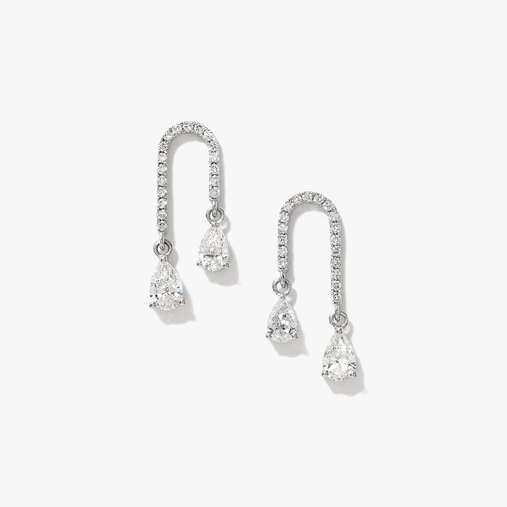 Lab Grown Diamond Earrings in 14K White Gold (1.00 ct tw)
