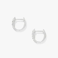 Diamond Hoop Earrings in 10K White Gold (0.20 ct tw)