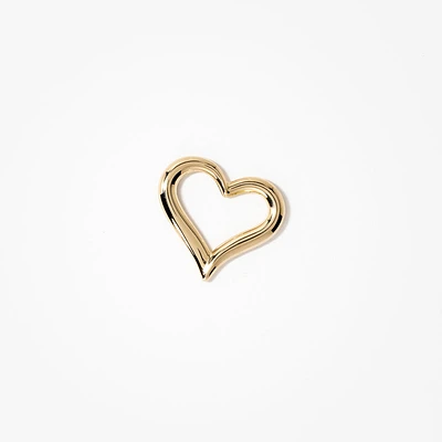 Open Heart Pendant in 14K Yellow Gold