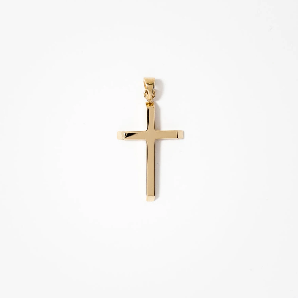 14K Yellow Gold Cross Pendant