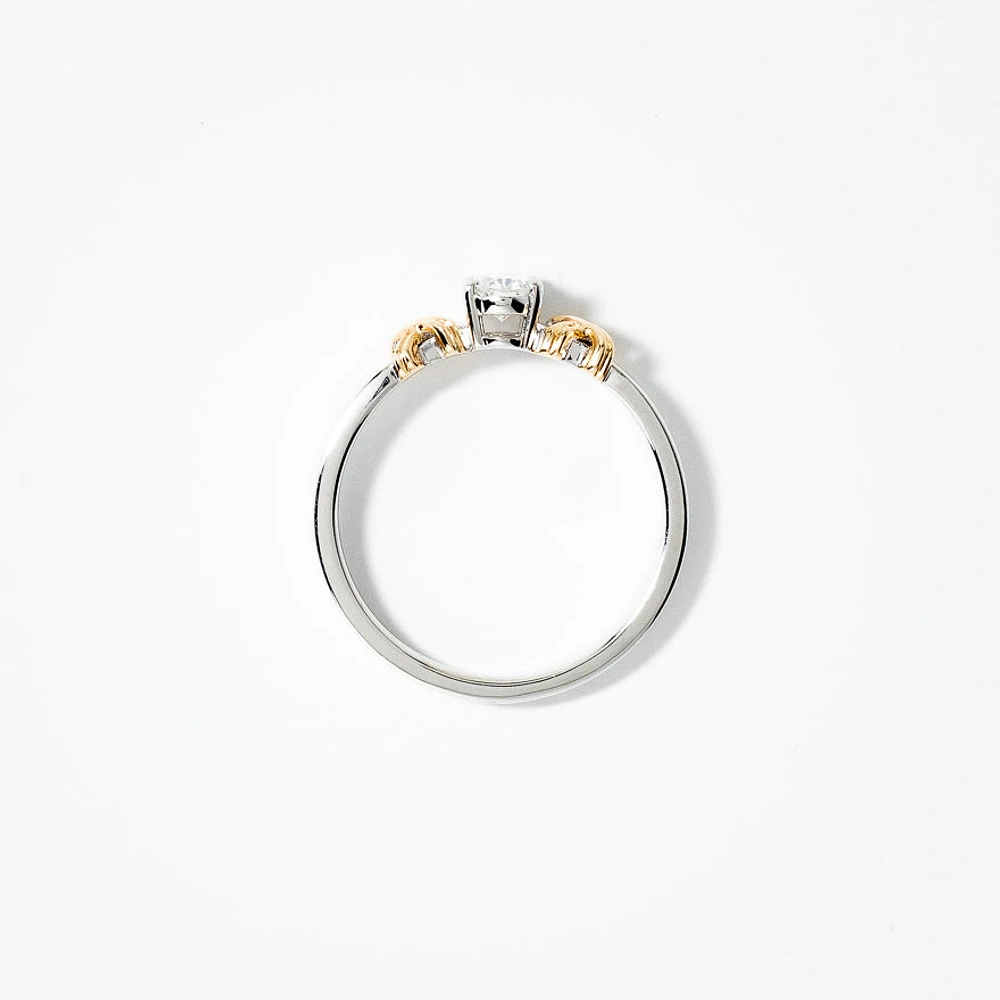 Lab Grown Diamond Promise Ring 10K Yellow and White Gold (0.30 ct t