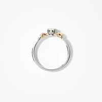 Lab Grown Diamond Promise Ring 10K Yellow and White Gold (0.30 ct t