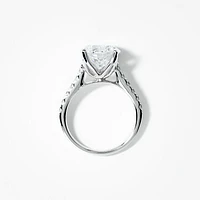 Lab Grown Round Cut Diamond Engagement Ring 14K White Gold (4.50 ct