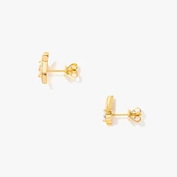 Marquise Cut Lab Grown Diamond Earrings in 10K Yellow Gold (0.36 ct tw