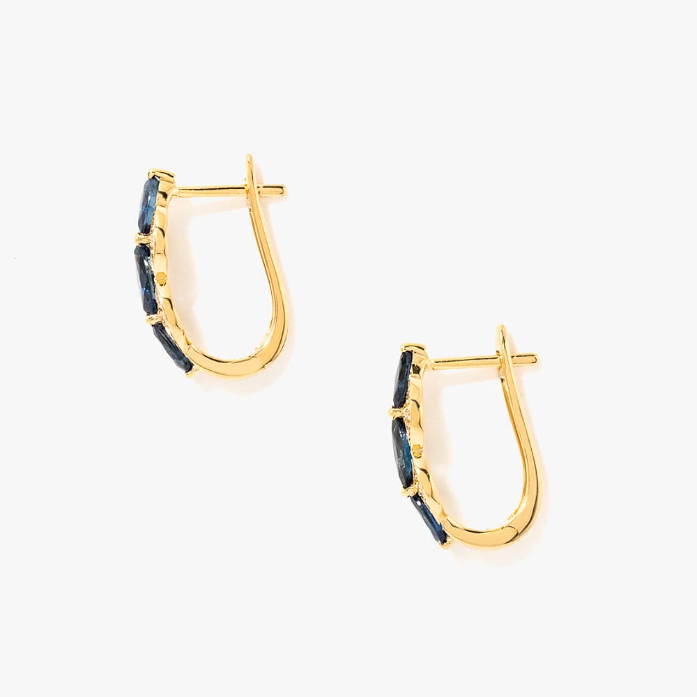 Sapphire Earrings in 10K Yellow Gold