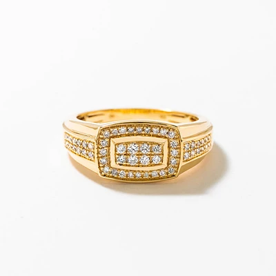 Men's Diamond Ring 10K Yellow Gold (0.40 ct tw)