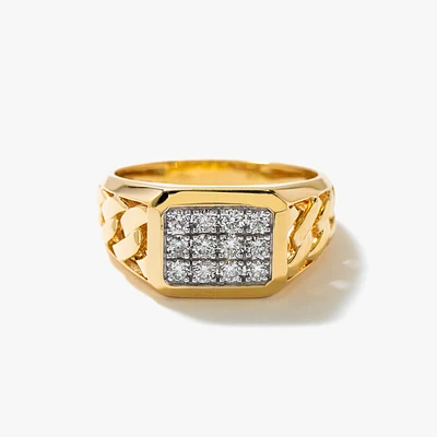 Men's Diamond Ring 10K Yellow Gold (0.50 ct tw)