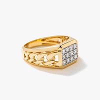 Men's Diamond Ring 10K Yellow Gold (0.50 ct tw)