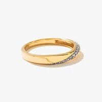 Diamond Twist Wedding band 10K Yellow Gold (0.06 ct tw)