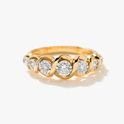 Diamond Anniversary Band 10K Yellow and White Gold (0.24 ct tw)
