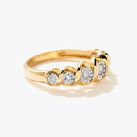 Diamond Anniversary Band 10K Yellow and White Gold (0.24 ct tw)