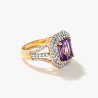 Amethyst Ring 10K Yellow Gold
