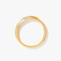 Diamond Twist Wedding band 10K Yellow Gold (0.06 ct tw)