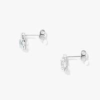 Aquamarine Earrings in 10K White Gold