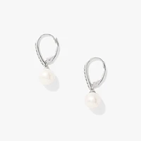 Pearl Earrings in 10K White Gold