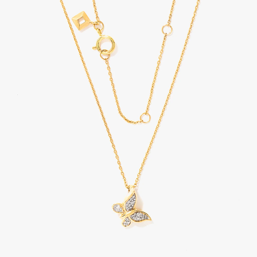 Butterfly Diamond Pendant | Ann-Louise Jewellers