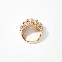 Diamond Cluster Ring 10K Yellow Gold (0.50 ct tw)