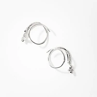 Butterfly Swirl Earrings in 10K White Gold (0.10 ct tw)