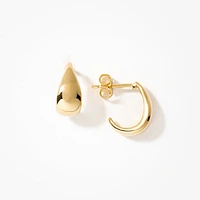 Drop Stud Earrings in 10K Yellow Gold