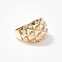 Diamond Cluster Ring 10K Yellow Gold (0.50 ct tw)