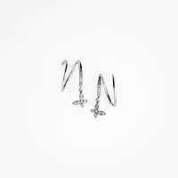 Butterfly Swirl Earrings in 10K White Gold (0.10 ct tw)