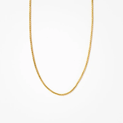 10K Yellow Gold 1.40 mm Diamond Cut Round Box Chain (18")