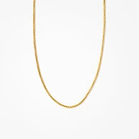 10K Yellow Gold 1.40 mm Diamond Cut Round Box Chain (18")