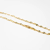 10K Italian Yellow Gold Link Plate Bracelet