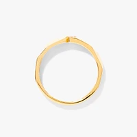 Men's Geometric Wedding Band 10K Yellow Gold (0.06 ct tw)