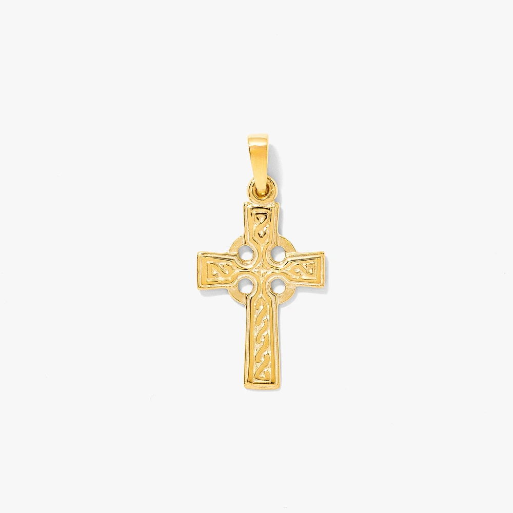 Celtic Cross Pendant in 10K Yellow Gold